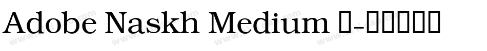 Adobe Naskh Medium 中字体转换